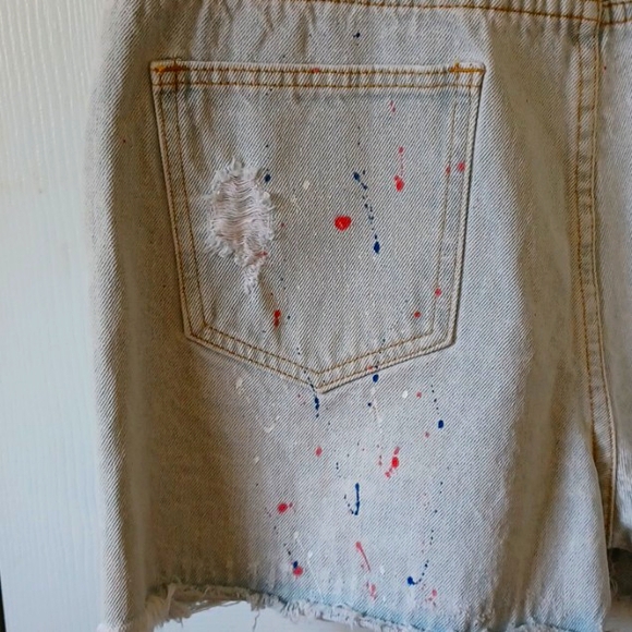 *NWOT* POL Distressed Denim Short Overall Sz Small - Picture 5 of 10